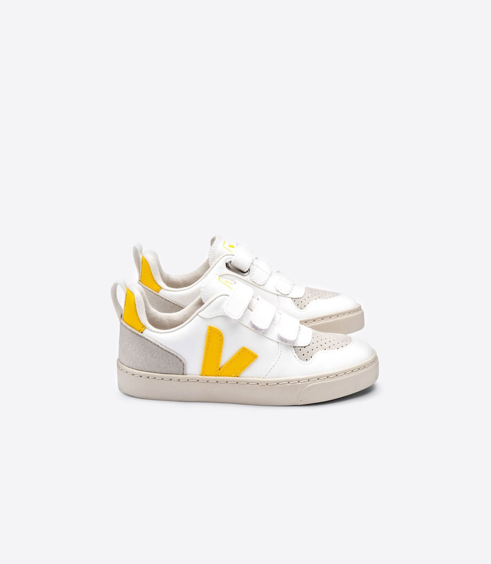 Veja Sneakers Kids - V-10 Velcro Cwl - White - 1856VPMRE